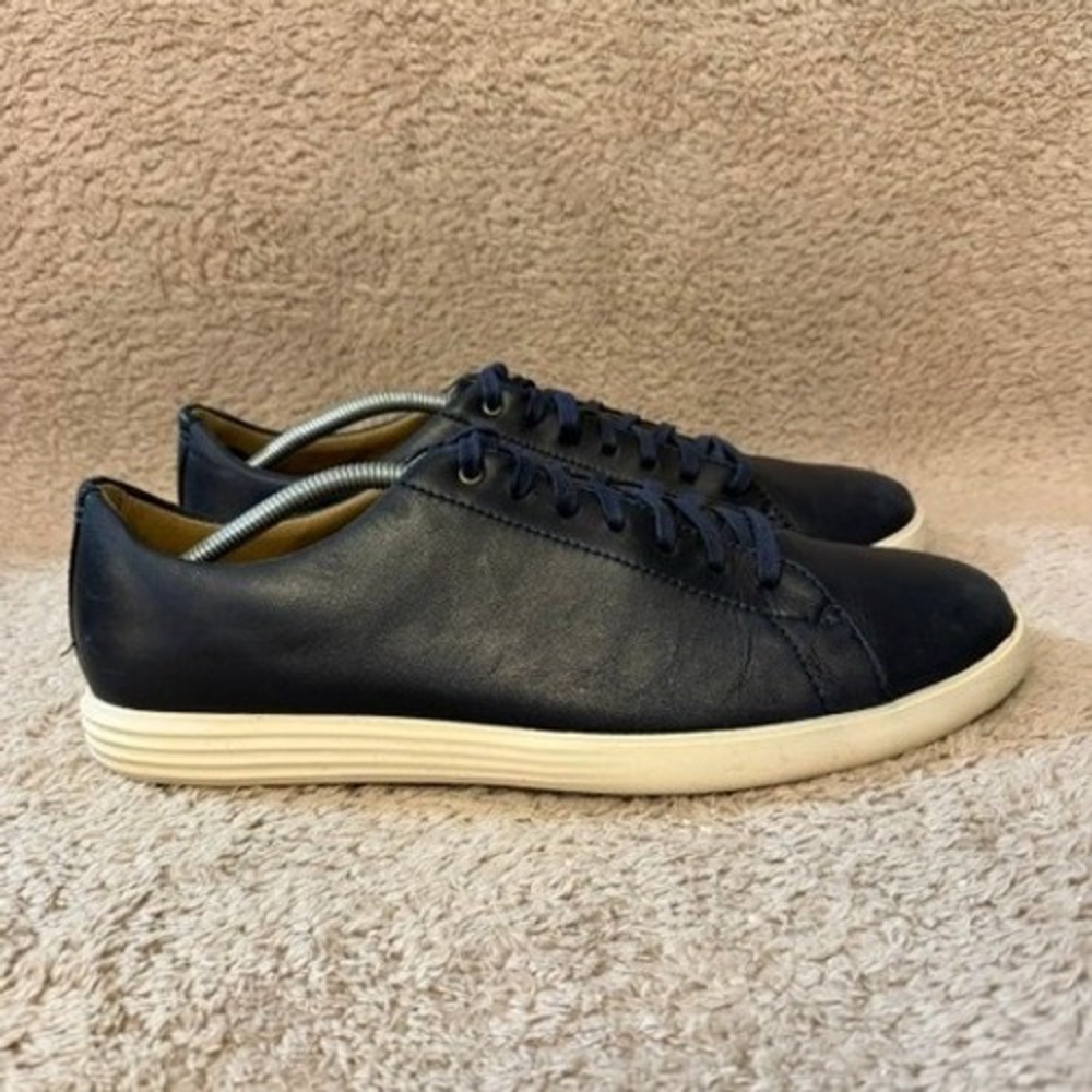 Cole Haan Crosscourt II Sneakers Mens 12 Navy Blue Grand Leather C26522 Low Top